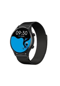 Atlanta by PARAGON - Fitnesstracker mit Metallband und Silikon-Wechselband für Damen & Herren - 9727/7 (Schwarz) - Schwarz