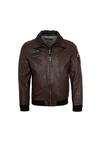 deercraft - Herren Lederjacke Blouson Lammnappa chestnut - chestnut