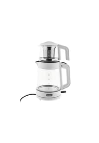 mulex® - Mulex Tee Express 2-in-1 Teekocher & Wasserkocher aus Glas - 1L + - Weiß 38 x 16 cm