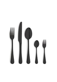 kuppels - 30-tlg. Besteckset - schwarz