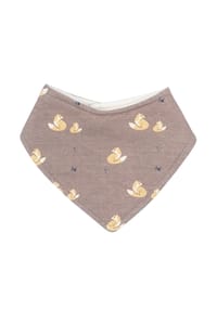 maximo® - BABY-Dreiecktuch, Druckknopf Jersey bedruckt, Teddyfutter - borke-fuchs