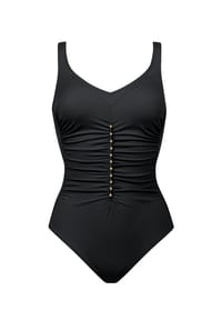 Charmline - Badeanzug, Raffungen, für Damen - 006 / BLACK