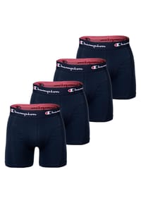 Champion® - Herren Boxershorts, 4er Pack - Baumwolle, Logobund, einfarbig - Blau/Schwarz