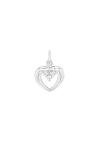 amor Herz - Motivanhänger für Damen, 925 Sterling Silber, Zirkonia synth. | Herz - Silber