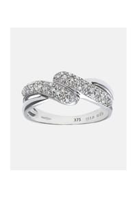 Diamant L'eternel - Crossover Ring, mit 0.25 ct Diamant, 375 Weißgold - white gold