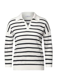 CECIL - Feinstrickpullover, 3/4-Arm, für Damen - 23474VANILLA WHITE