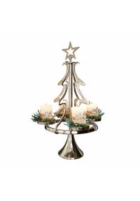LOBERON Adventskranzständer Gaetana silber - Adventskranz - silber