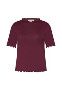 CARTOON - Halbarm-Shirt mit Kragen - Dark Aubergine