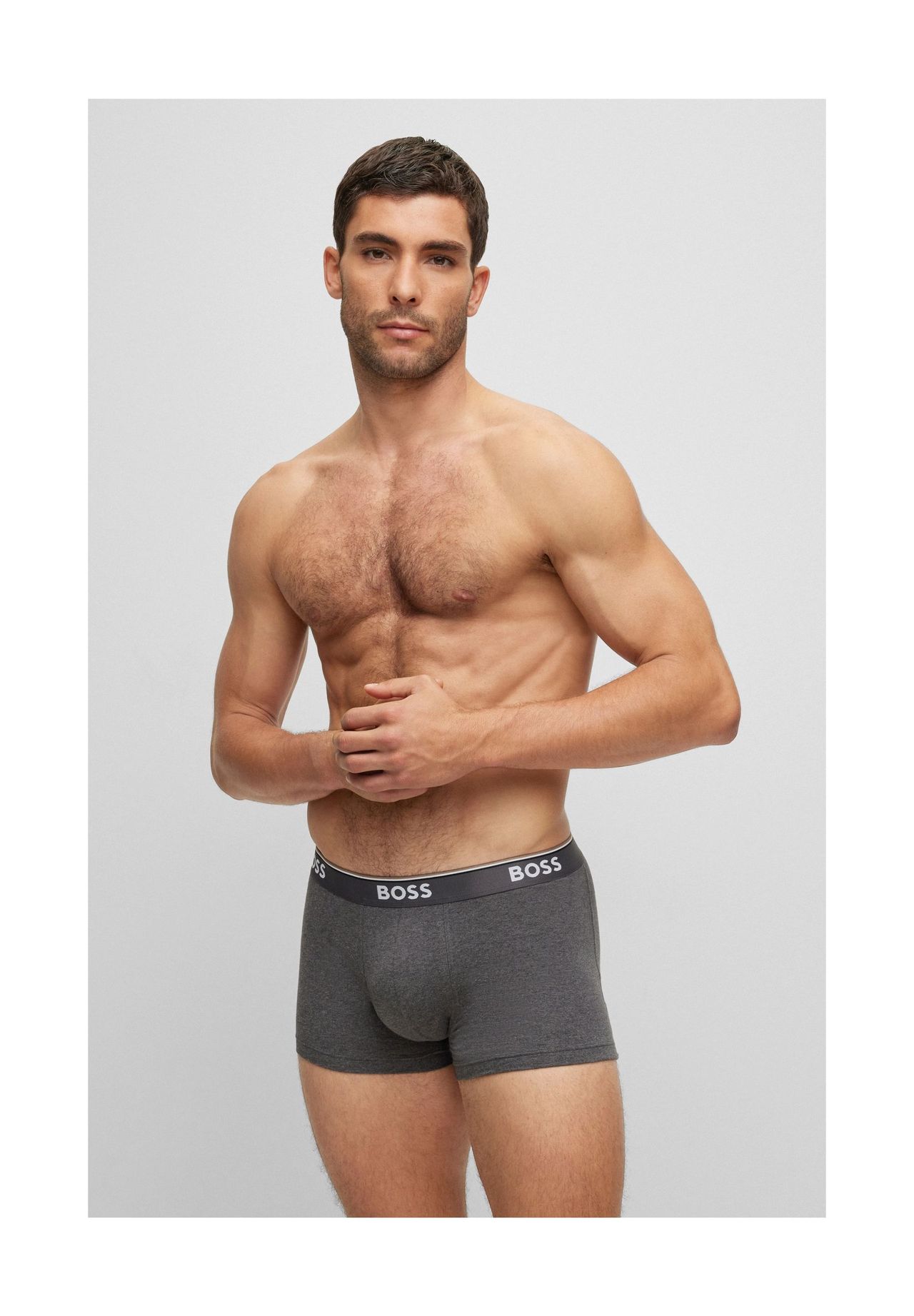Boss Pants, 3Er-Pack, Baumwollmix, Logo-Bund, FüR Herren, Grau|Schwarz, M