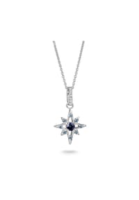 Thomas Sabo - Kette Stern mit blauen Steinen - silberfarben, blau