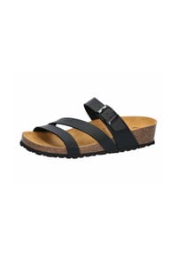 LICO - Pantolette Natural Glitter - schwarz