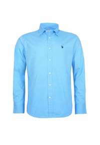 U.S. POLO ASSN. - Hemd Freizeithemd Poplin Shirt - blau