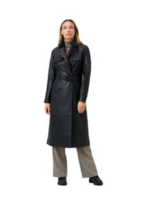 RICANO - Damen Leder Trenchcoat Darcy - Beige