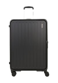 GLOBETROTTER - HEDER 4-Doppelrollen-Trolley, Hartschale, Reißverschlussfach - BLACK