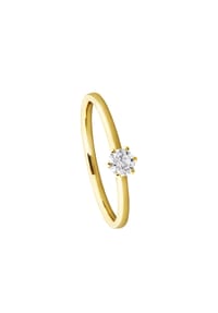 MONCARA - Damen Ring, 585er Gold, 1 Diamant ca. 0,25 Karat - Gelbgold