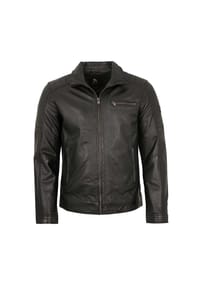 OTTO KERN - Herren Lederjacke Lammnappa schwarz - schwarz