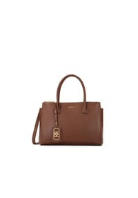 Kazar - Stylische Lederhandtasche im Minimalstil - Braun