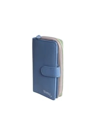 VARGU - Echtleder Geldbörse SABA 1-A - black - blue