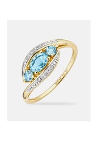 Diamant L'eternel - Ring, mit Blautopas, 375 Gelbgold - gold