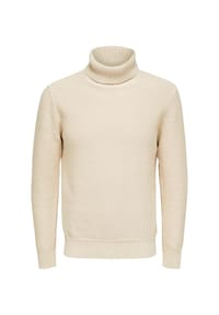 SELECTED - Rollkragenpullover "Haxel", Baumwolle, für Herren - 184679 OATMEAL