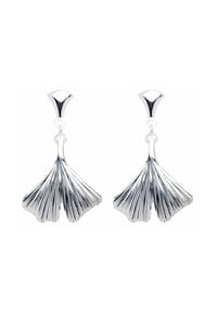 Adelia's - Damen 925 Silber Ohrringe   Ohrhänger Ginkoblatt - silber