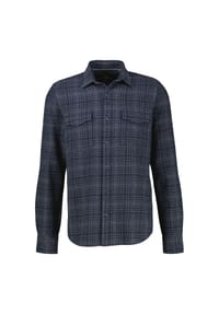 LERROS - Herrenhemd aus Baumwolle mit raffiniertem Karomuster - CLASSIC NAVY