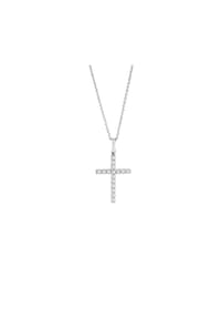 MONCARA - Damen Anhänger mit Kette, 375er Weißgold, 16 Diamanten zus. ca. 0,10 Karat - Weißgold