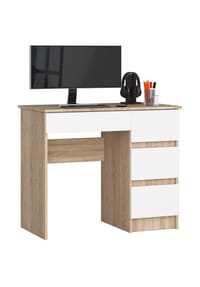 Akord - Computertisch A-7 mit 4 Schubladen, rechts - grau