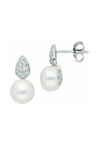 Adelia's - 925 Silber Ohrringe / Ohrstecker mit Zirkonia - silber