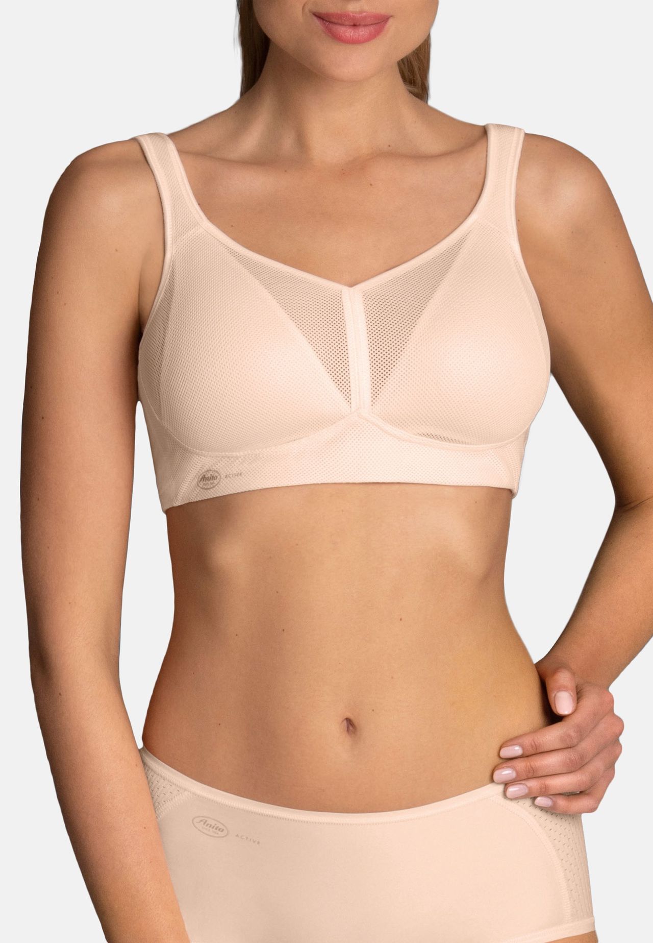 Anita Air Control Deltapad Sport-Bh, Doppellagig, KomfortträGer, FüR Damen, Orange, 80B