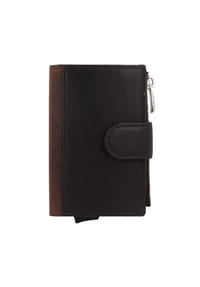 Maître BUNDENBACH - Kartenetui, Leder, Magnetdruckknopf, RFID-Schutz, uni - DARKBROWN