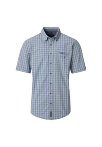 CASAMODA - Herren Freizeithemd Kurzarm kariert Casual Fit - Grün