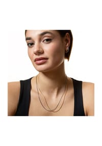 XENOX - Damen Kette, 925er Silber - GELBGOLD