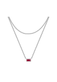 GLANZSTÜCKE MÜNCHEN - Damen Kette aus 925/- Sterling Silber in Silber mit Korund - silber