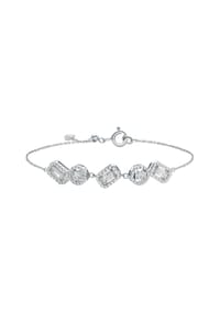 MICHAEL KORS PREMIUM - Michael Kors Damenarmband aus rhodiniertem Sterlingsilber mit gemischtem Halo-Design, MKC1842040 - Silber
