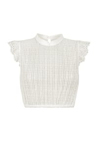 STOCKERPOINT - Dirndlbluse "Lenka", Rüschen, Häkelspitze, für Damen - CREME