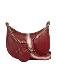 Cluty - Umhängetasche Echt Leder, Made In Italy - cognac