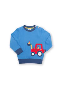 KITE - Kinder Farmer Cluck Cluck Sweatshirt Bio-Baumwolle - blau