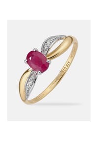 Diamant L'eternel - Ring, mit Rubin, 375 Gelbgold - gold