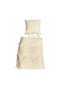 LOBERON - Bettwäsche Armidale weiß/beige - weiß/beige