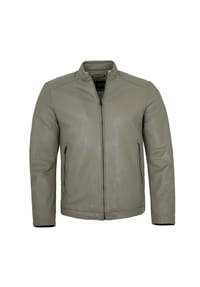 JILANI - Herren Lederjacke Lammnappa dunkelgrau - green dust