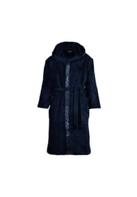 EMPORIO ARMANI - Herren Bademantel - SPONGE, Bathrobe, Logo, Frottier, Cotton - Schwarz