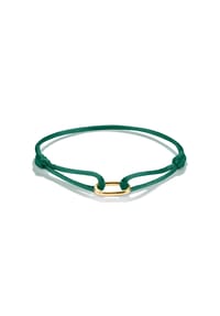 Thomas Sabo - Textilarmband grün Connect - dunkelgrün, gelbgoldfarben
