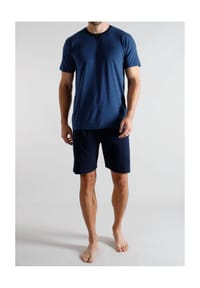 TOM TAILOR - Schlafanzüge PURE COTTON, Rundhals, für Herren - 622  BLAU-MITTEL-R