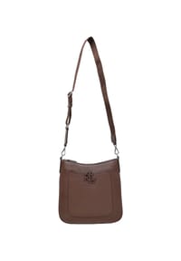 LAUREN RALPH LAUREN STACKED LEATHER LOGO - Umhängetasche, Leder, für Damen - DARK MAHOGANY