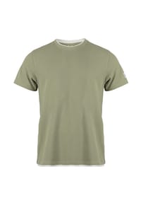 ROADSIGN® australia - Herren T-Shirt Waffle Struktur-Shirt aus Baumwolle, modernes Basic für Alltag, Sommer und entspannte Freizeit - grün