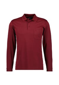 RAGMAN - Herren Langarm-Poloshirt - Soft Knit Polo Knopf Langarm, Baumwollmischung, Knopfleiste, Easy Care - 009 SCHWARZ