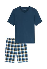SCHIESSER - Schlafanzug Casual Essentials - 860 DEEP BLUE