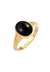 elli. - Ring Siegelring Onyx Oval Klassik 925 Silber - Gold