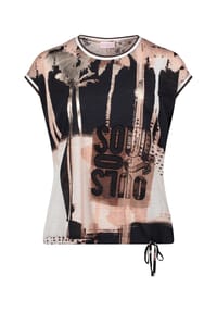BETTY BARCLAY - Printshirt mit Tunnelzug - Schwarz/Braun